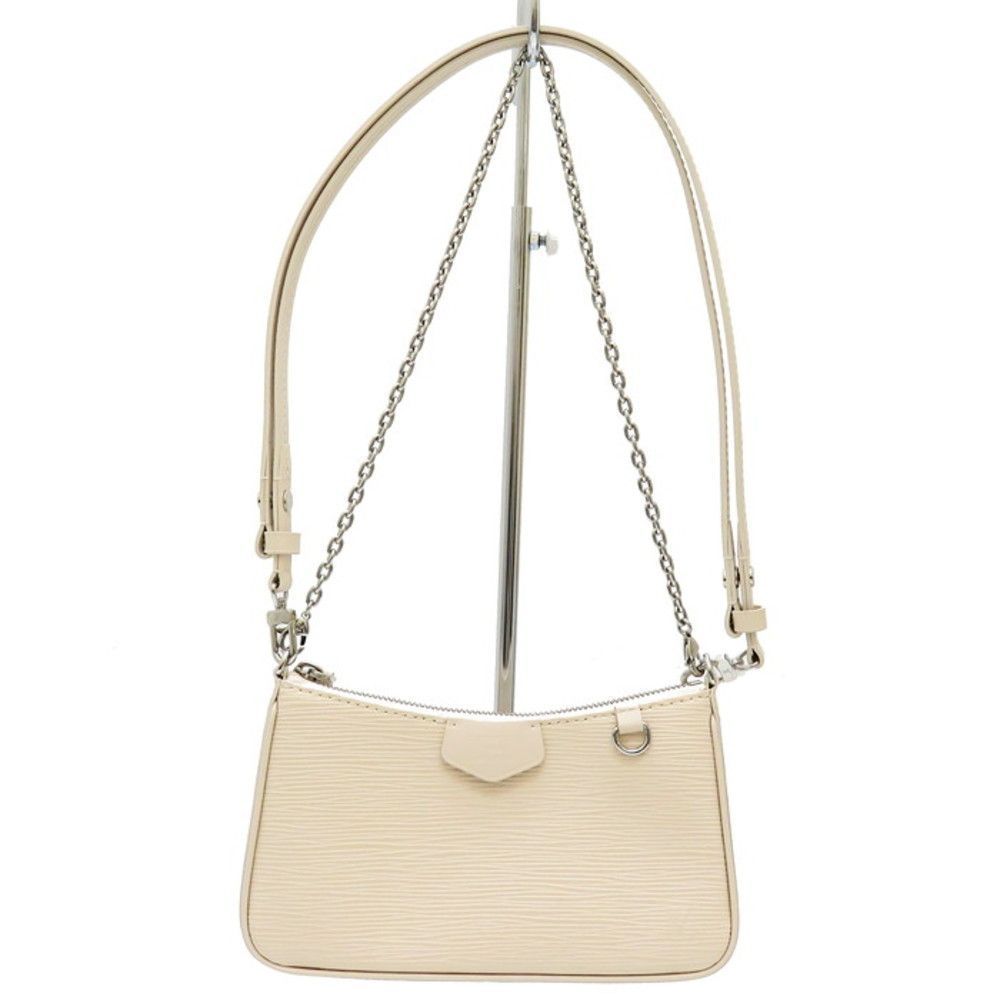 Louis Vuitton Clutch Epi Leather Shoulder Bag White